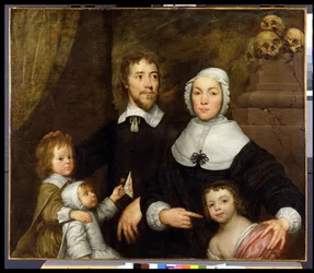 Portræt af en familie, sandsynligvis det af Richard Streatfeild, ca. 1645
